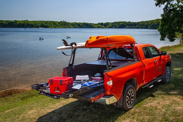 truck loaded for water adventures 