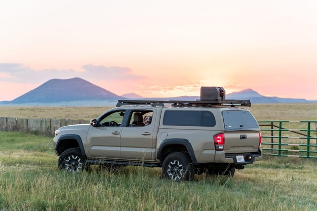 truck with truck cap