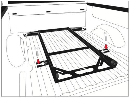 Bedslide - FORD F150 15-16 NO-DRILL FACTORY MOUNT INSTALL KIT